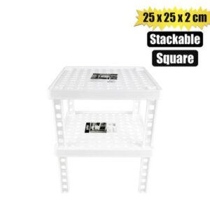 Shelf riser 25x25x2cm square w/4legs