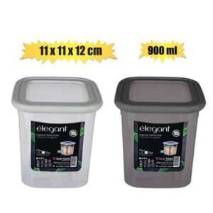 Cannister elegant 900ml 11x11x12cm