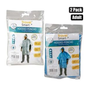 Raincoat poncho 132x202cm w/hood 2-pack