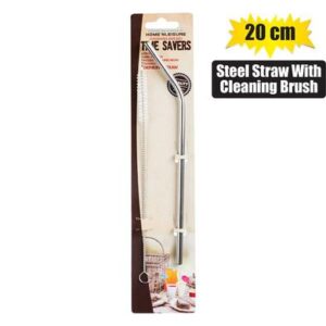 Straw stainless steel 20cm with brush
