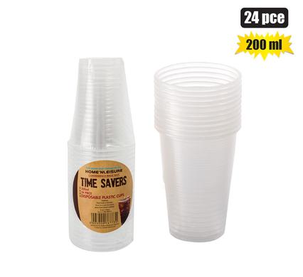Picnic cups pl 24pce disposable 200ml
