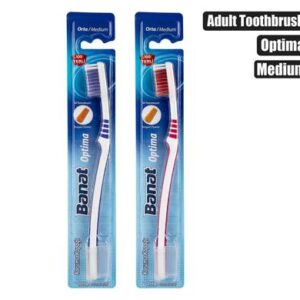 Tooth brush w/cap adult optima medium