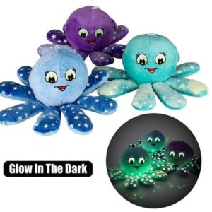 Plush ball glow in dark octopus 10cm