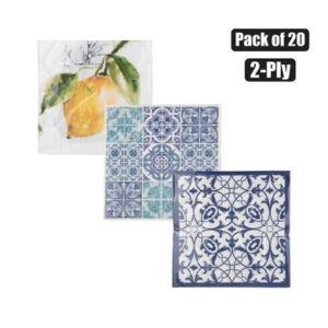 Serviettes 2ply 33cm 20pc mediterranean
