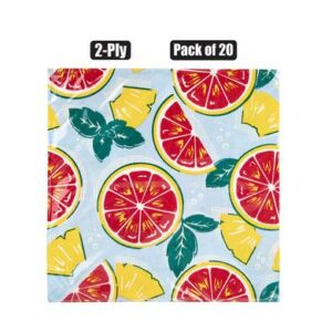 Serviettes 2ply 33cm 20pc fruit