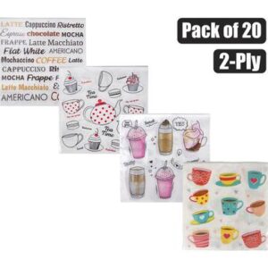 Serviettes 2ply 33cm 20pc beverage